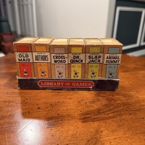Russell Vintage Card Game Set - Library of games - Complete - 6 piece set